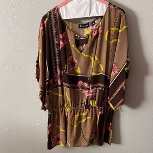 7th Avenue Multicolor Floral Women's Blouse